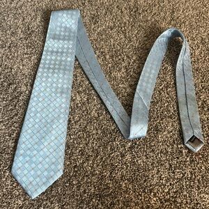 Tie Rack London Light Blue/Orange Textured Men’s Neck Tie 100% Silk